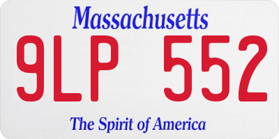 MA license plate 9LP552