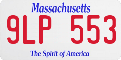 MA license plate 9LP553