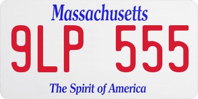 MA license plate 9LP555