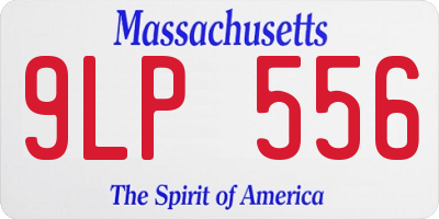 MA license plate 9LP556