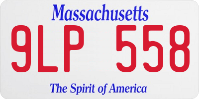 MA license plate 9LP558