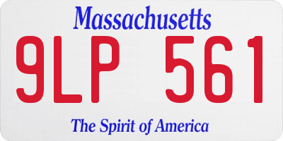 MA license plate 9LP561