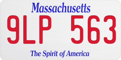 MA license plate 9LP563