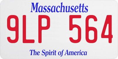 MA license plate 9LP564