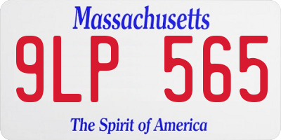 MA license plate 9LP565