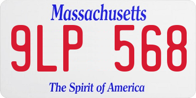 MA license plate 9LP568