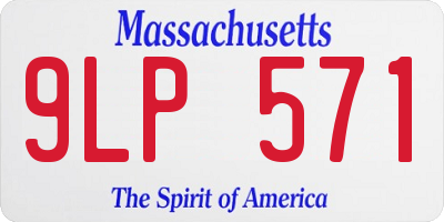 MA license plate 9LP571