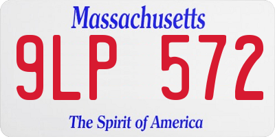 MA license plate 9LP572