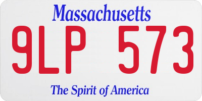 MA license plate 9LP573