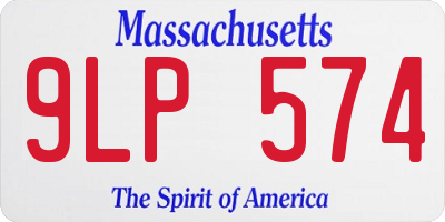 MA license plate 9LP574