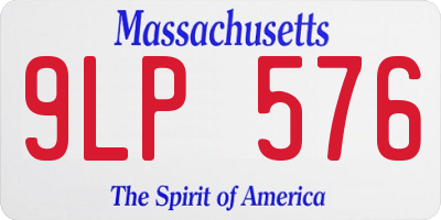 MA license plate 9LP576