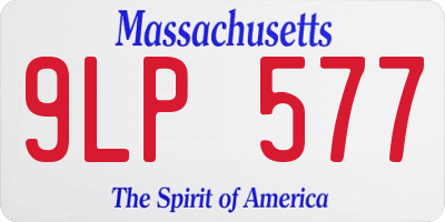 MA license plate 9LP577