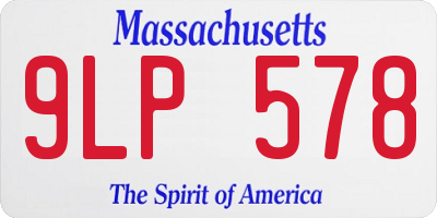 MA license plate 9LP578
