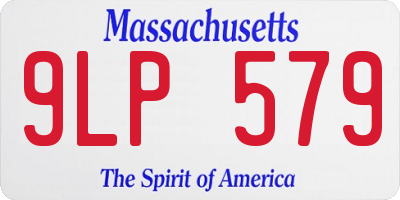 MA license plate 9LP579