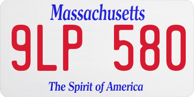 MA license plate 9LP580