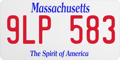 MA license plate 9LP583