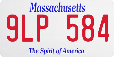MA license plate 9LP584