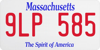 MA license plate 9LP585