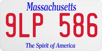 MA license plate 9LP586