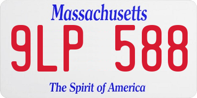 MA license plate 9LP588