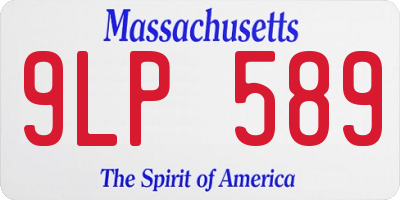 MA license plate 9LP589
