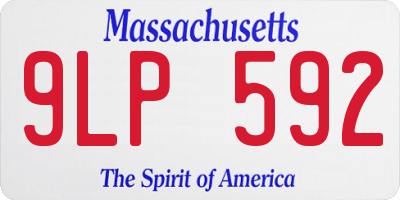 MA license plate 9LP592