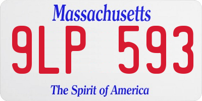 MA license plate 9LP593