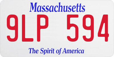 MA license plate 9LP594