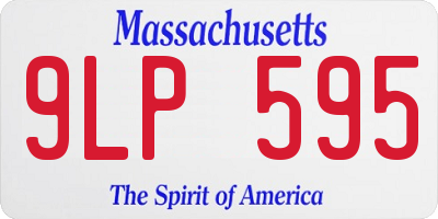 MA license plate 9LP595