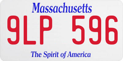 MA license plate 9LP596