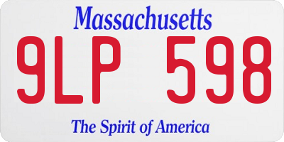 MA license plate 9LP598