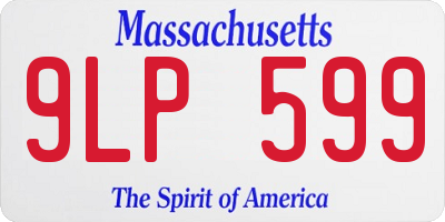MA license plate 9LP599