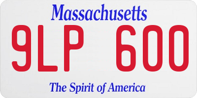 MA license plate 9LP600