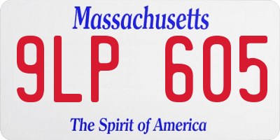 MA license plate 9LP605
