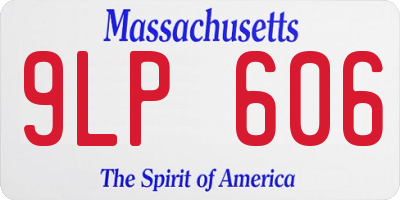 MA license plate 9LP606
