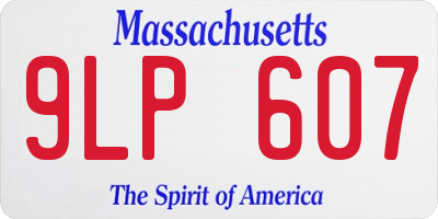 MA license plate 9LP607