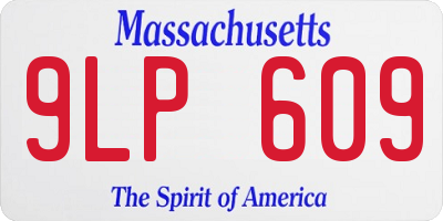 MA license plate 9LP609