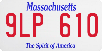 MA license plate 9LP610