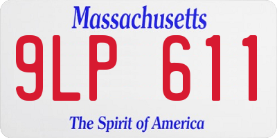 MA license plate 9LP611