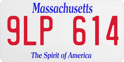 MA license plate 9LP614