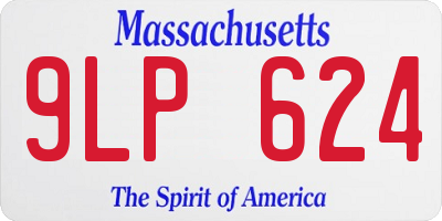 MA license plate 9LP624
