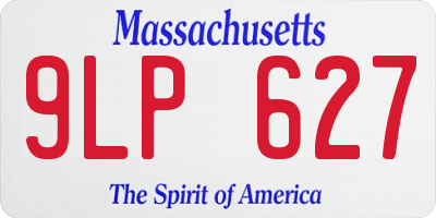 MA license plate 9LP627
