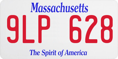 MA license plate 9LP628