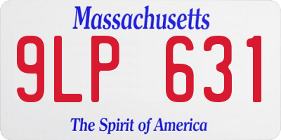 MA license plate 9LP631