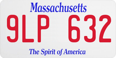 MA license plate 9LP632