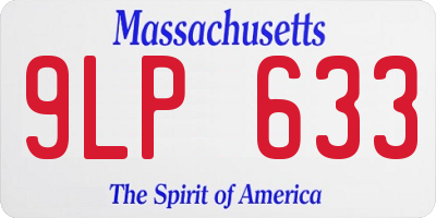 MA license plate 9LP633