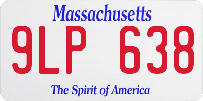 MA license plate 9LP638