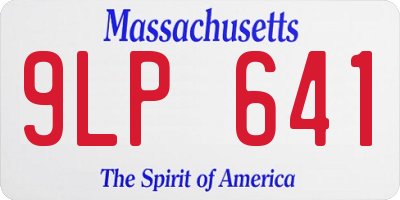 MA license plate 9LP641