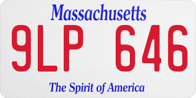 MA license plate 9LP646