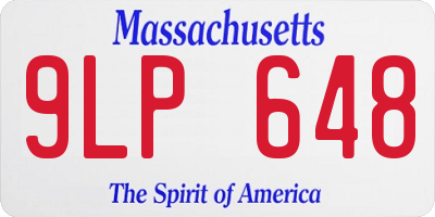 MA license plate 9LP648